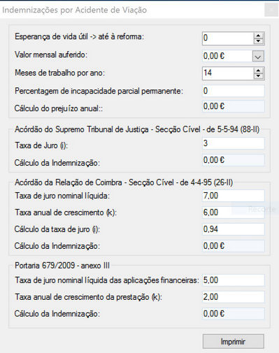 Calculadora Acidente Viacao