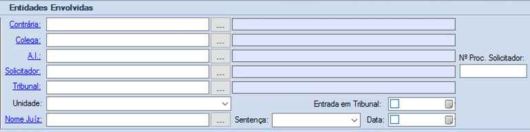 Area Processo Entidades Envolvidas