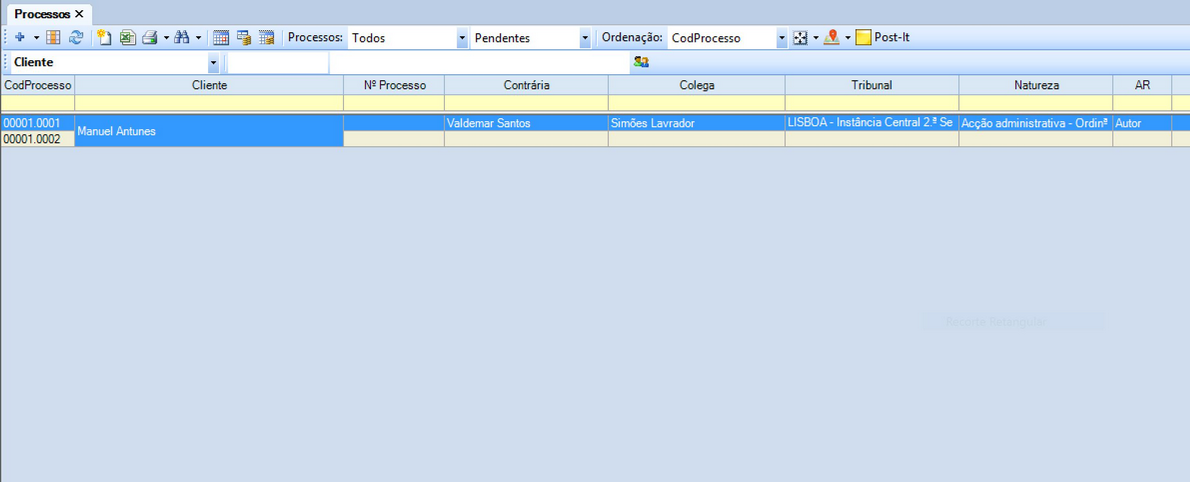 Area Processo Visao Geral