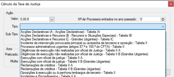 Area Processo Janela Tx Justica Tipo