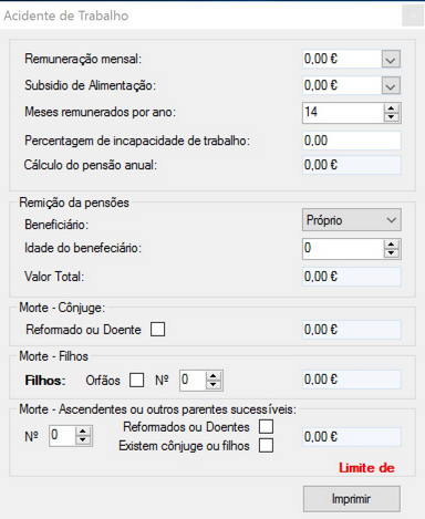 Calculadora Acidente de Trabalho